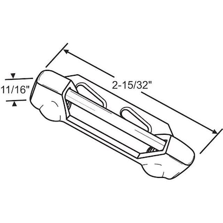 Strybuc Door Latch Strike Black 19-194B